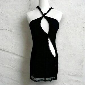 Peppermayo cut out black mini dress 6